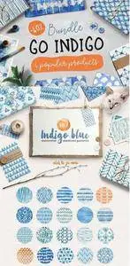 CreativeMarket - Go INDIGO bundle