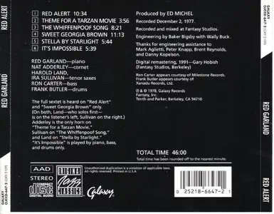 Red Garland - Red Alert (1978) [Remastered 1991] {REPOST}