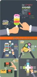 Infographics touch and choose vector