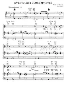Everytime I Close My Eyes - Babyface, Kenny G (Piano-Vocal-Guitar)