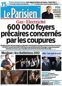 Le Parisien + Cahier Paris du Mardi 18 Décembre 2012