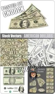 American dollars - Stock Vector