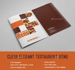 GraphicRiver - Clean Elegant Restaurant Menu
