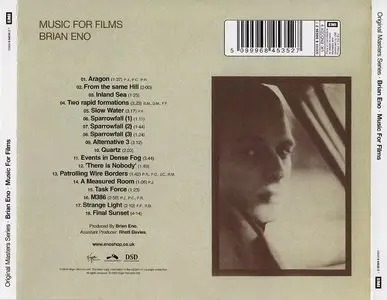 Brian Eno - Music For Films (1978) {2009 Virgin DSD Remaster}