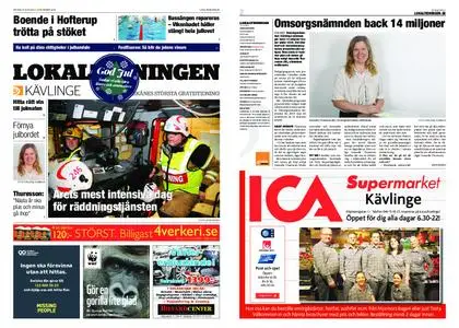 Lokaltidningen Kävlinge – 21 december 2019