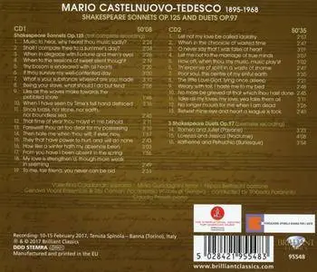 Valentina Coladonato, Mirko Guadagnini - Castelnuovo-Tedesco: Shakespeare Sonnets, Op. 125 & Duets, Op. 97 (2017)