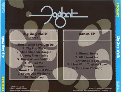 Foghat - Zig-Zag Walk / Bonus EP (2001)