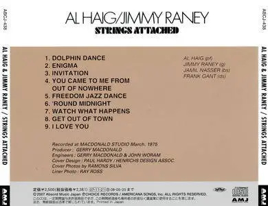 Al Haig & Jimmy Raney - Strings Attached (1975) {Absord Music Japan ABCJ-438 rel 2007}