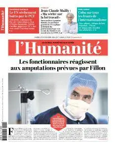 L'Humanité du Mardi 29 Novembre 2016