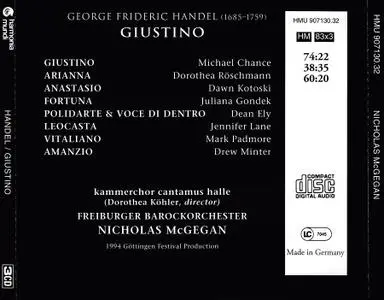 Nicholas McGegan, Freiburger Barockorchester - George Frideric Handel: Giustino (1995)