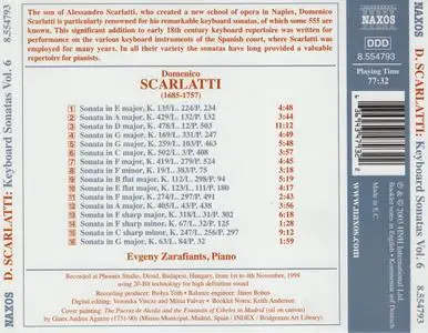 Evgeny Zarafiants - Scarlatti: Complete Keyboard Sonatas, Vol.6 (2003)