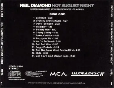 Neil Diamond - Hot August Night CD1 - MFSL