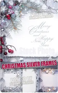 Christmas Silver Frames - UHQ Stock Photo