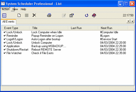System Scheduler Professional v3.82