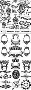 Vectors - Baroque Floral Elements 7