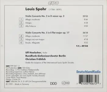 Ulf Hoelscher - Spohr: Violin Concertos Nos. 2 & 5 (2013)