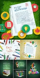 School & Education Backgrounds Vector