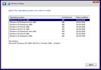 Microsoft Windows 10 Redstone 1 v1607 AIO 8 in 1 October 2016