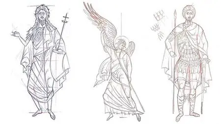 Byzantine Iconography Series 4: Drawing The Full Figure (P4)