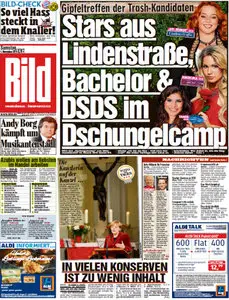 Bild Zeitung vom 01 November 2014