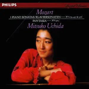 Mitsuko Uchida - Wolfgang Amadeus Mozart: 3 Piano Sonatas KV 279, 457 & 576, Fantasia KV 475 (1985)