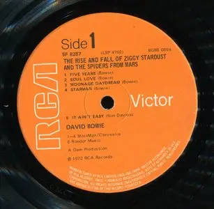 David Bowie ‎– The Rise And Fall Of Ziggy Stardust… {Original UK, Mainman} Vinyl Rip 24/96