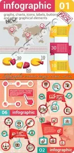 Infographic creative design vector set 133