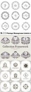 Vectors - Vintage Monograms Labels 9