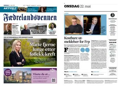 Fædrelandsvennen – 22. mai 2019