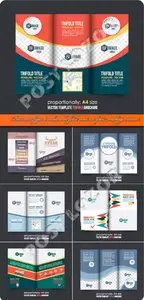 Business flyer brochure bi-fold and tri-fold mockup vector 3