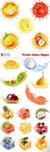 Vectors - Fruit Juice Signs