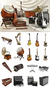 Evermotion Archmodels Vol 67 - Musical Instruments