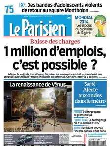 Le Parisien + Journal de Paris du Mardi 21 Janvier 2014