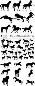 Vectors - Horses Silhouettes Set 11