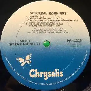 Steve Hackett - Spectral Mornings (1979) [Vinyl Rip 16/44 & mp3-320 + DVD] Re-up