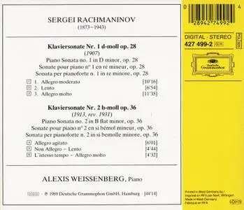 Alexis Weissenberg - Rachmaninov: Piano Sonatas Nos. 1 & 2 (1989)
