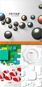 3D abstract vector backgrounds set 11
