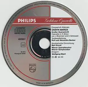 Kálmán - Wiener Symphoniker / Ebert - Gräfin Mariza (Grosser Querschnitt) (1975, reissue 1992, Philips # 420 658-2 PH)