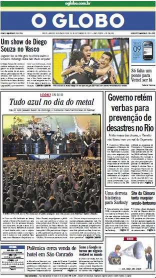 Jornal O Globo - 26 de setembro de 2011