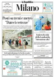 la Repubblica Milano - 3 Agosto 2020
