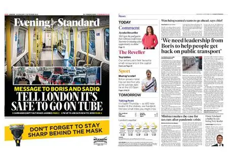 London Evening Standard – September 02, 2020