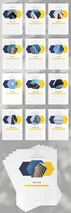 Blue Yellow Architecture Studio Wall Calendar 2026 Tabloid Layout 1752510483