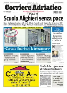 Corriere Adriatico Pesaro - 9 Novembre 2025