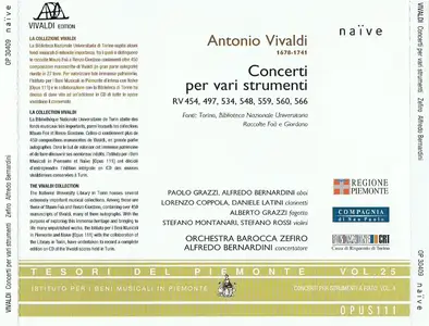 Zefiro, Alfredo Bernardini - Vivaldi: Concerti per vari strumenti (2005)