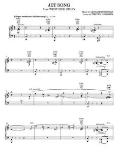 Jet Song (from West Side Story) - Leonard Bernstein, Stephen Sondheim, West Side Story Musical (Piano-Vocal-Guitar)