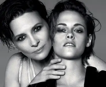 Kristen Stewart & Juliette Binoche by Driu Crilly and Tiago Martel for Interview Magazine Fall 2014