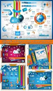 Infographic and diagram design elements vector set 41
