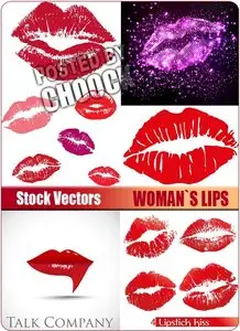 Woman`s lips - Stock Vector