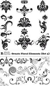 Vectors - Ornate Floral Elements (Set 3)