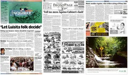 Philippine Daily Inquirer – August 15, 2010